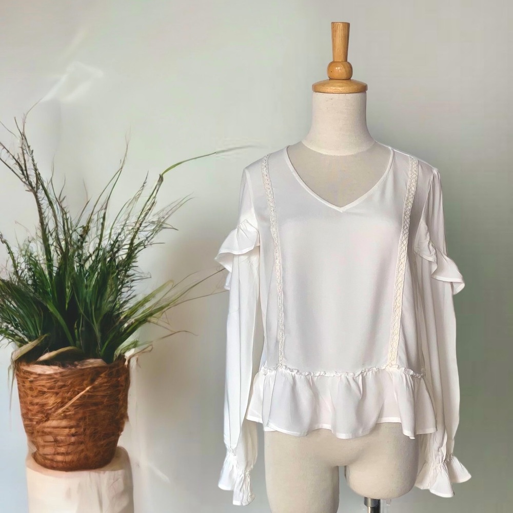 Peplum Ruffle Blouse - Picture 2 of 3